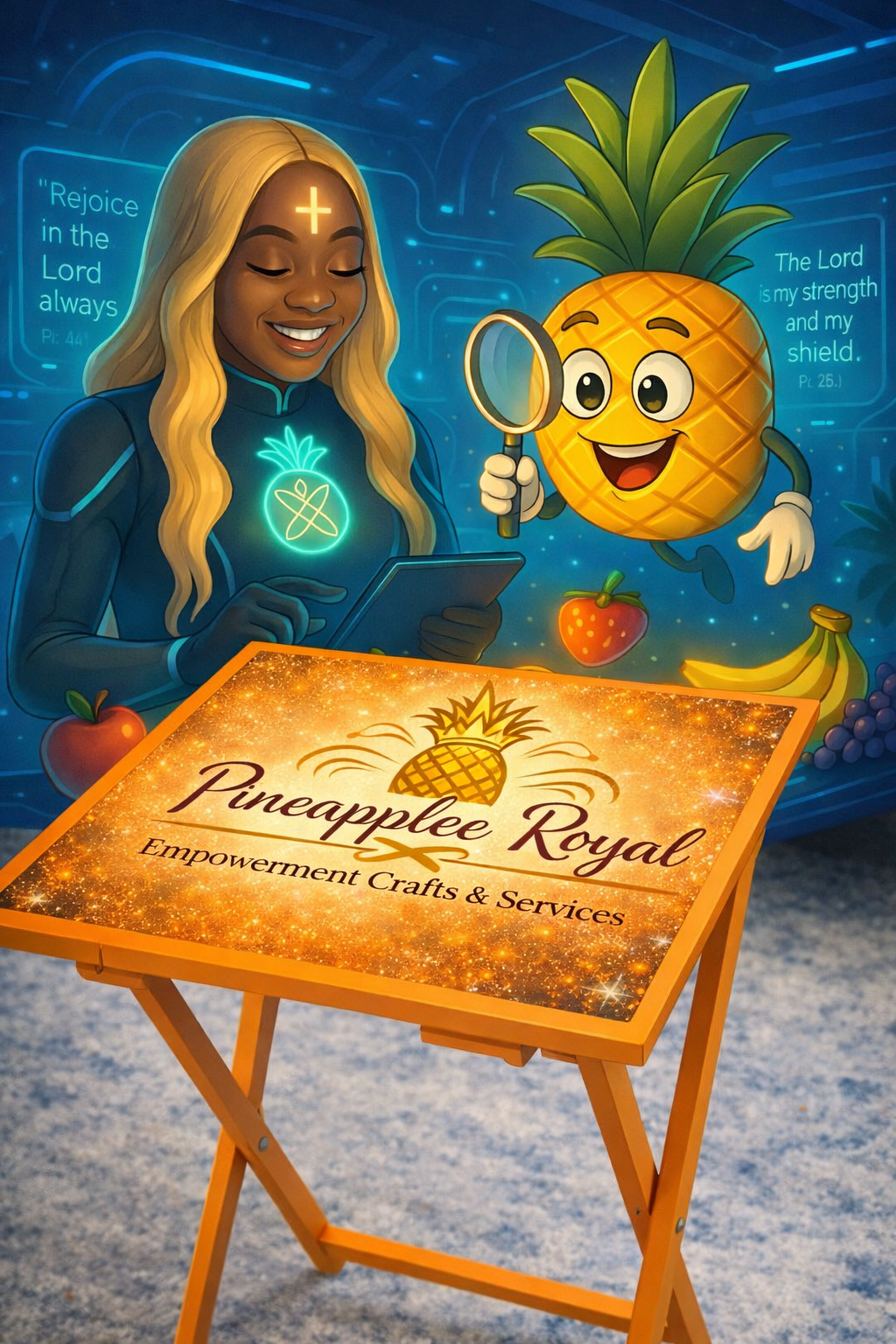 Custom Epoxy Folding Table – Personalized Design