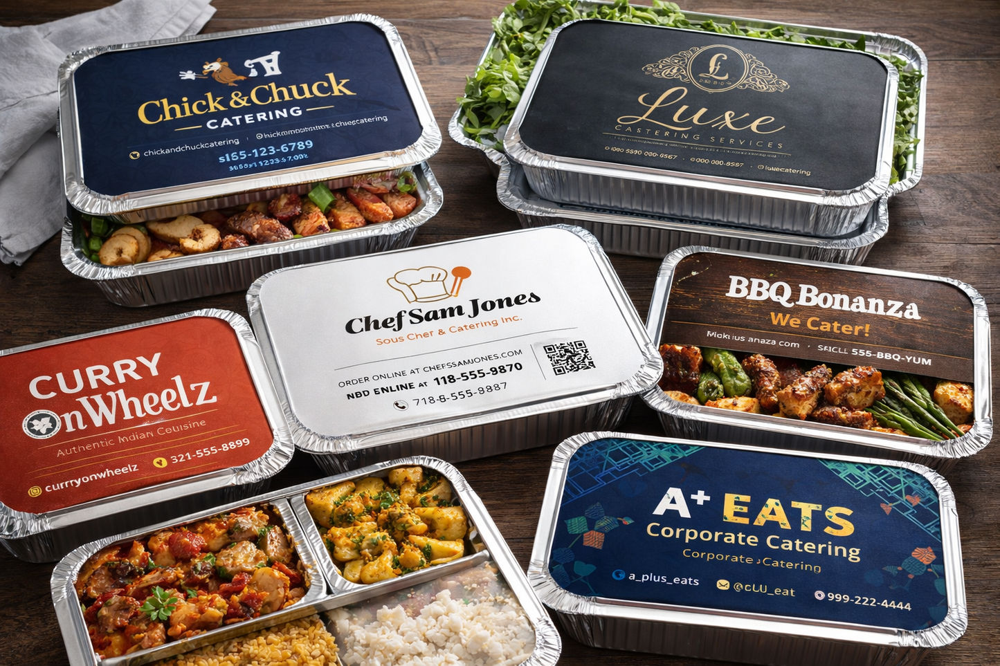 Custom Foil Pan Lids Personalized Branding for Catering Businesses
