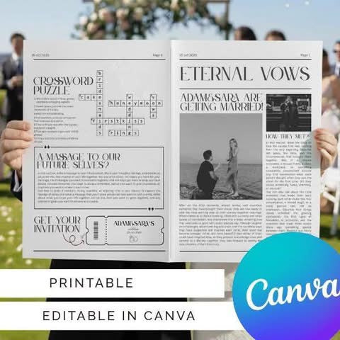 Custom Celebration Newspaper Personalized Wedding Birthday Keepsake