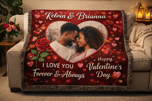 Valentine’s Tapestry Blanket — Cozy Romantic Keepsake