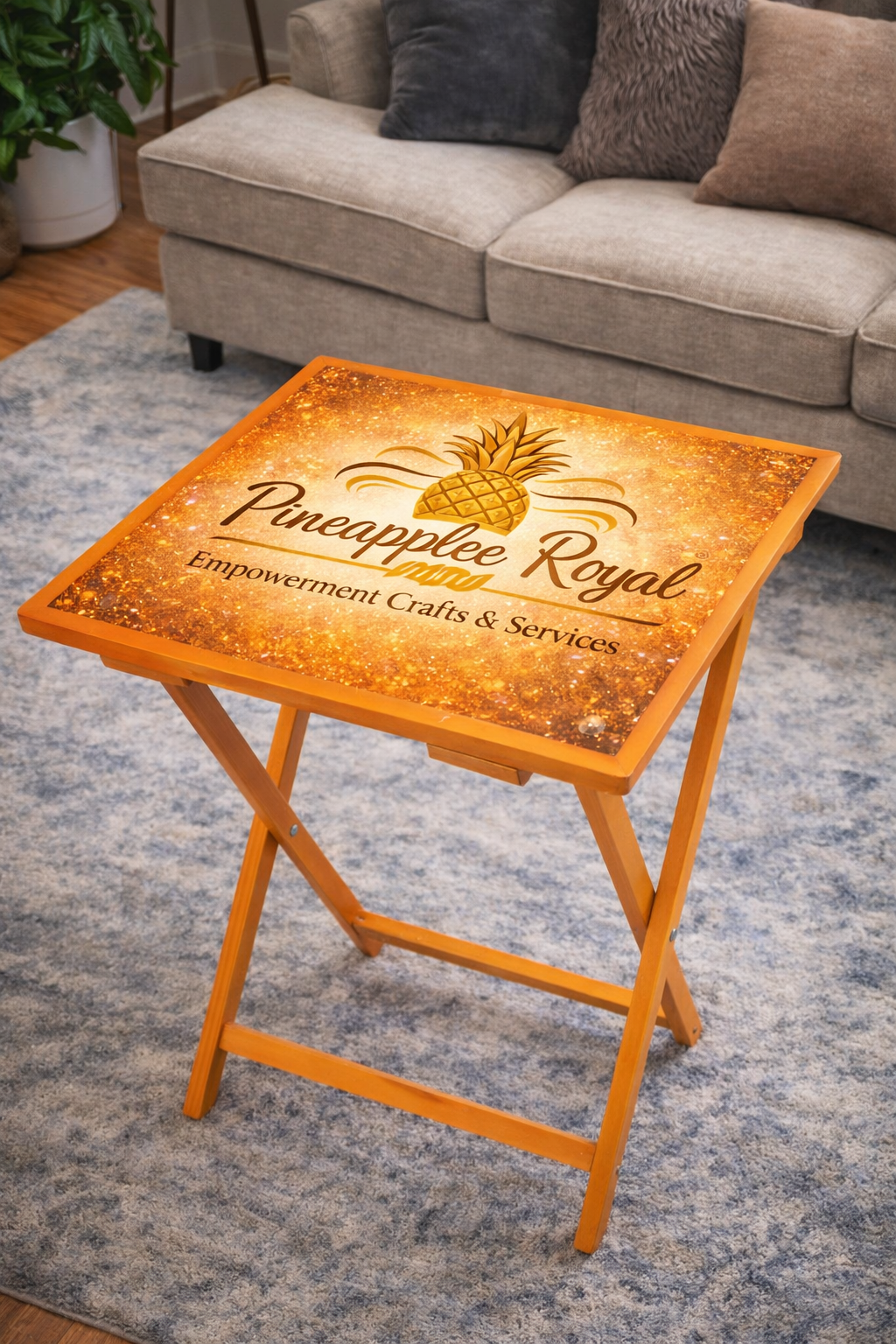 Custom Epoxy Folding Table – Personalized Design